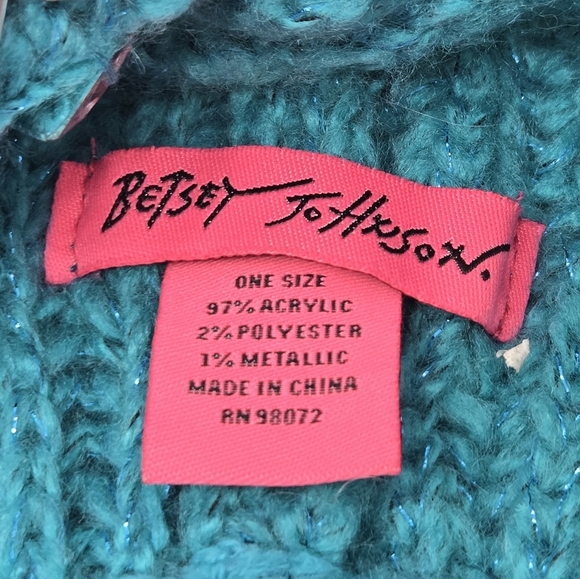 NWT BETSEY JOHNSON TEAL BEJEWELED SPARKLES BEANIE HEAD WRAP TURBAN HAT WOMEN OS - Picture 11 of 12